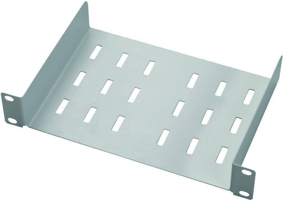 Eine Metallhalterung mit gleichmäßig verteilten rechteckigen Schlitzen, die zum Montieren oder Stützen von Objekten konzipiert ist.