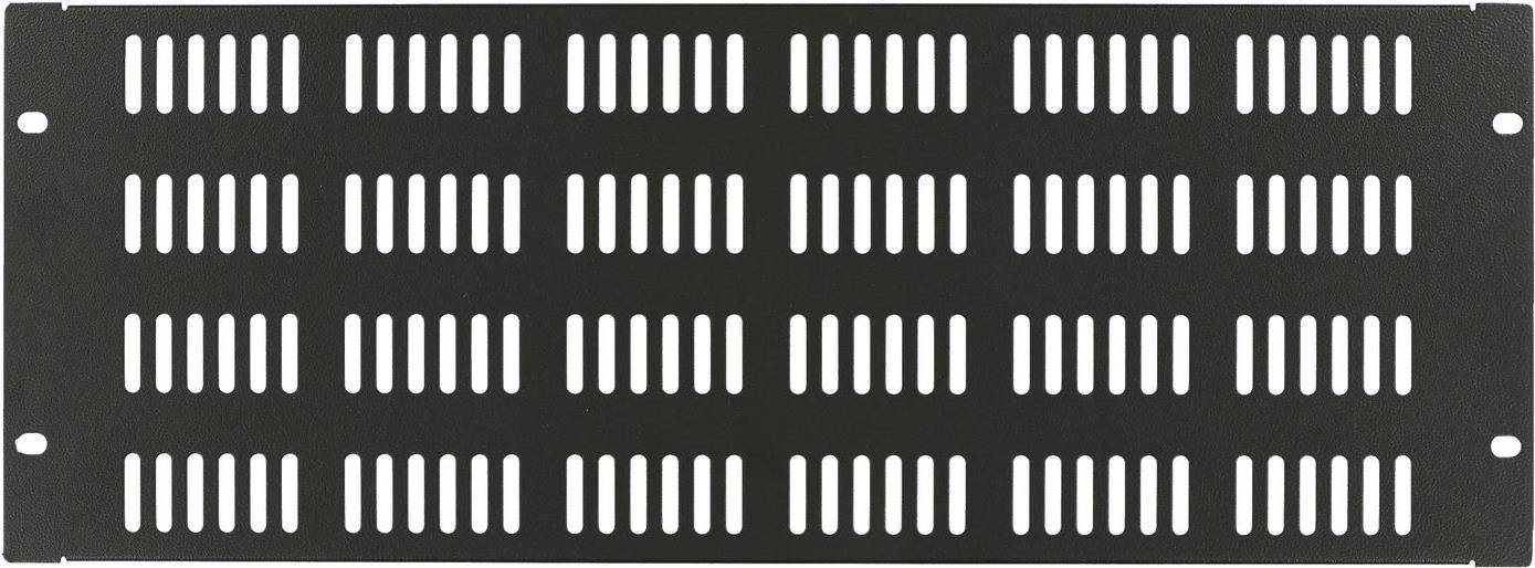 Eine Reihe vertikaler Lüftungsschlitze in einem Gittermuster auf einer dunklen Oberfläche, möglicherweise für Belüftungs- oder Entwässerungszwecke.