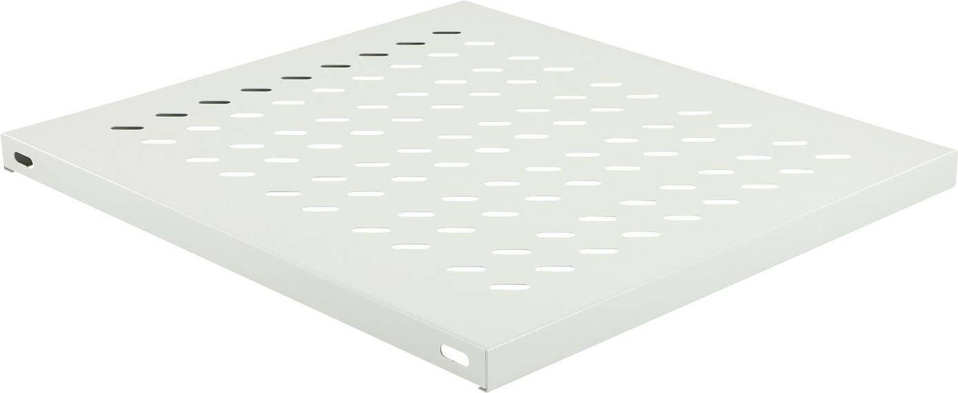 Ein weißes Metallbelüftungsgitter mit gleichmäßig verteilten länglichen Löchern, das für die Luftzirkulation in Klimaanlagen konzipiert ist, in Nahaufnahme auf weißem Hintergrund dargestellt.