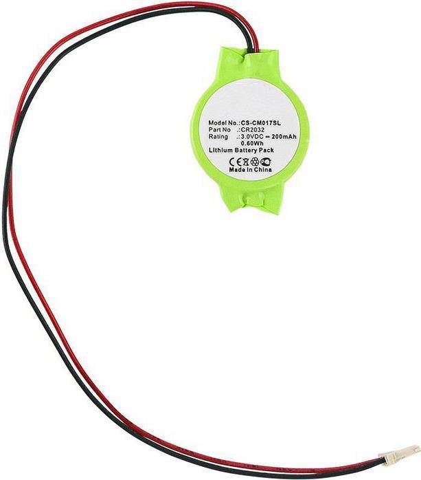 Ein grünes Lithium-Batteriepaket mit roten und schwarzen Drähten, gekennzeichnet mit Modell- und Teilenummer, mit einer Nennspannung von 3 Volt und 200mAh, hergestellt in China.
