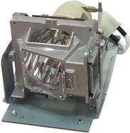 Ein Projektorlampenkopf mit metallischem Gehäuse, reflektierenden inneren Komponenten, auf einer ebenen Oberfläche angebracht.