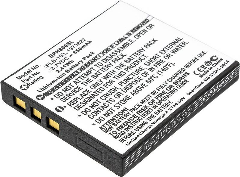 Wiederaufladbare Batterie mit Warnhinweisen: „Nicht auseinandernehmen