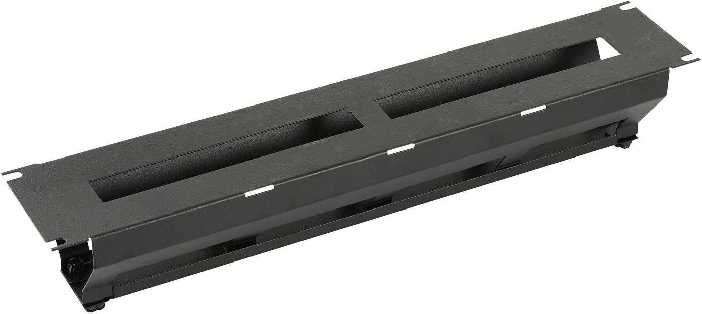 Ein schwarzes Gitarren-Tonabnehmer mit schlankem, rechteckigem Design und zwei sichtbaren Aussparungen, das zur Verstärkung von Saitenschwingungen verwendet wird.