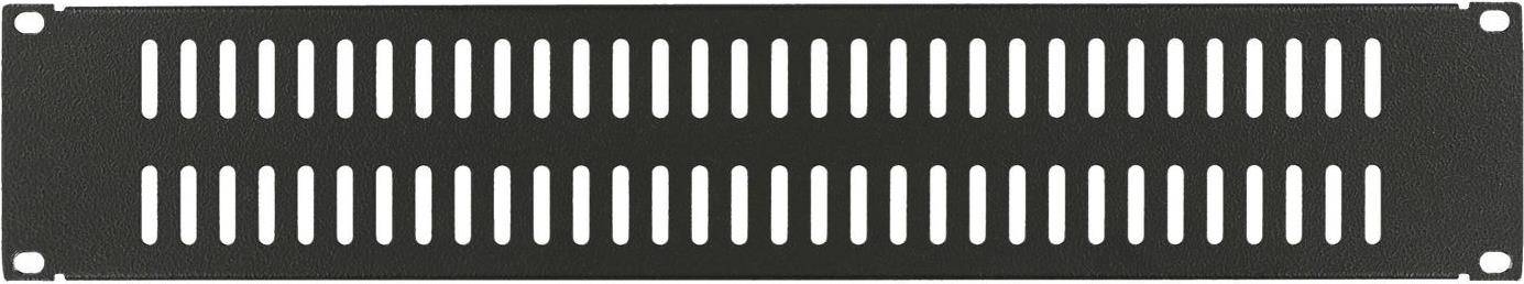 Schwarze rechteckige Lüftungsabdeckung mit vertikal angeordneten Schlitzen in drei Reihen, verwendet für Belüftung oder Luftstromverwaltung.