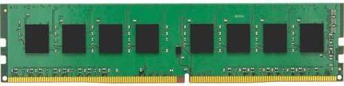 Ein rechteckiges grünes Computerspeichermodul mit goldenen Steckverbindern an der Unterseite, das schwarze Chips und Leiterbahnen auf der Oberfläche aufweist.