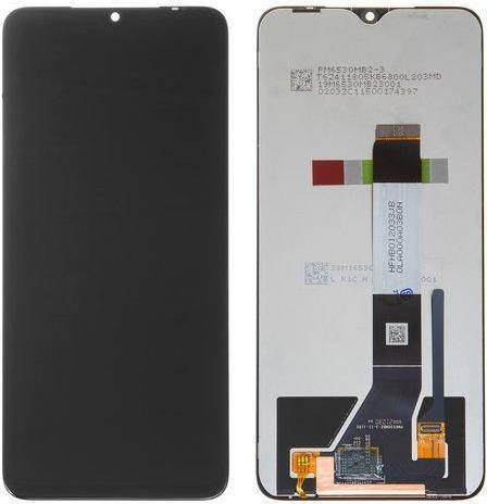 Ein Ersatzteil für ein Smartphone-Display wird gezeigt, das sein Frontglas auf der linken Seite und elektronische Verbindungen sowie Schaltkreise auf der Rückseite anzeigt.