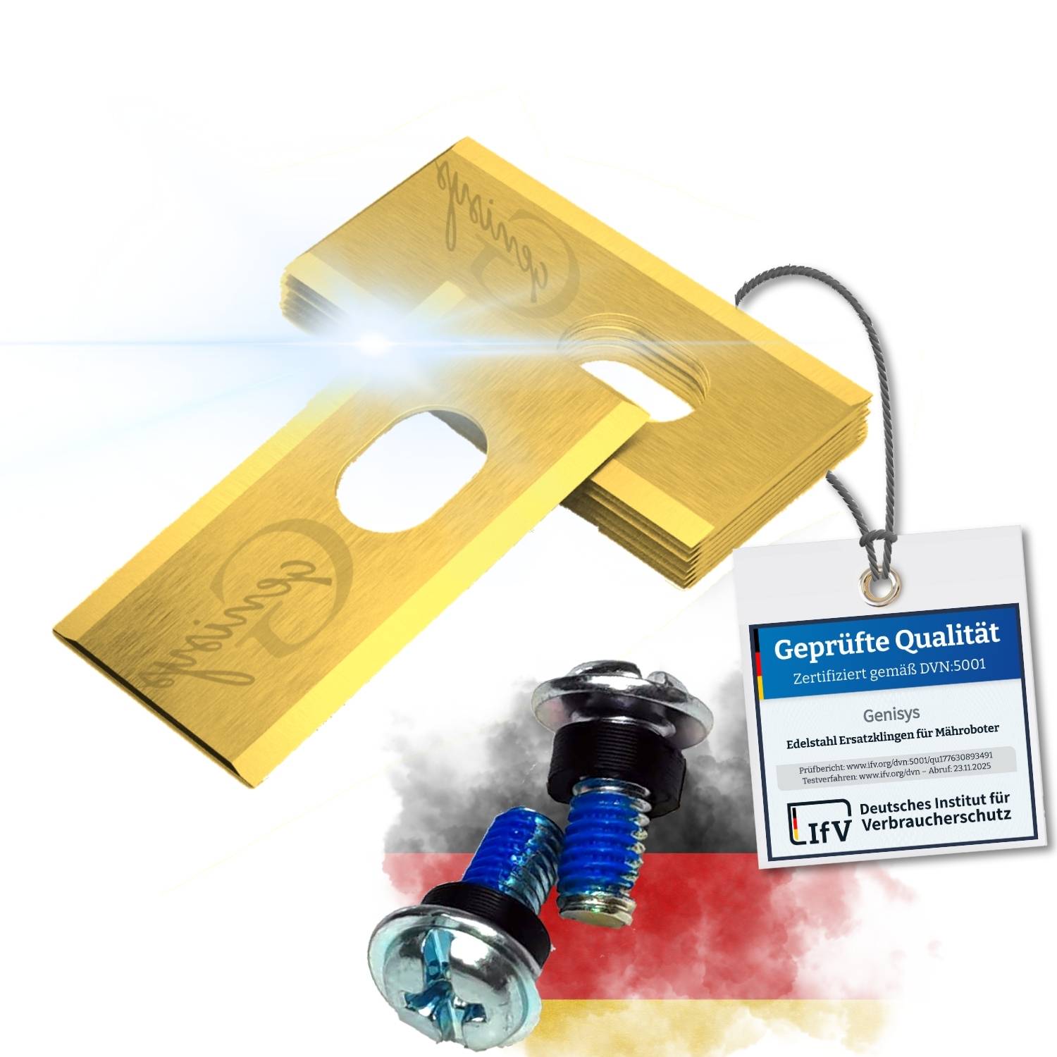 Ein Testgerät mit einer Kennzeichnung „Geprüfte Qualität