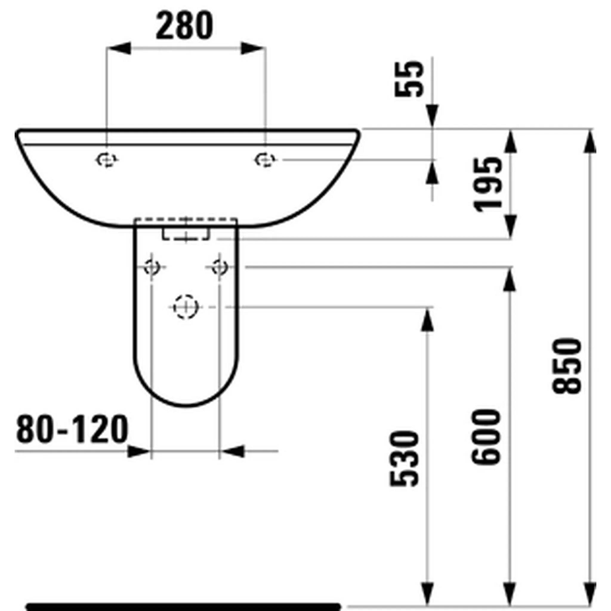Laufen LF Object WT, 81106.4, 1HL, m.ÜL, 600x465, weiß, 1 Stk.