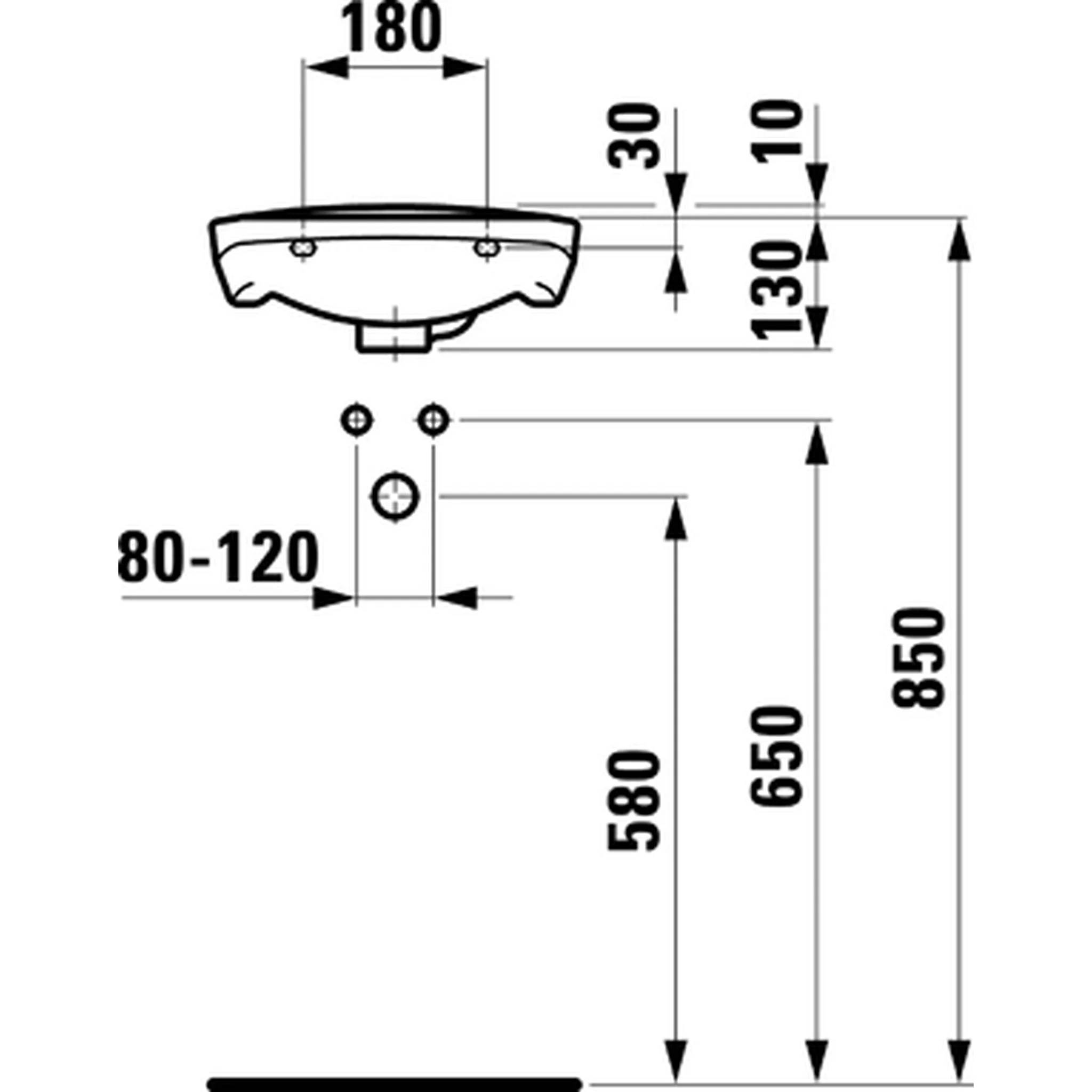 Laufen TRAISEN, 811932, Handwaschbecken, Sanitärkeramik, weiß, 360X245, 1 Stk.