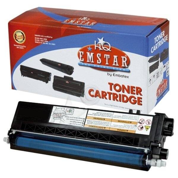 Emstar by Embatex Tonerpatrone gezeigt mit ihrer Verpackungsbox und der Patroneneinheit vorne.