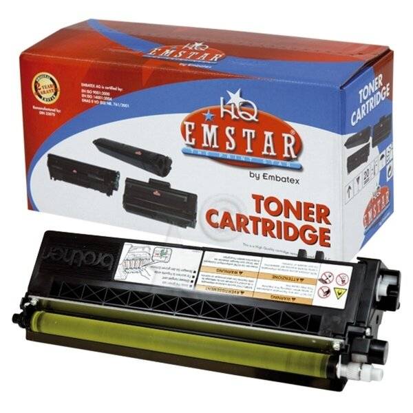 HQ Gemstar Tonerpatrone mit ihrer Einzelhandelverpackung dahinter.