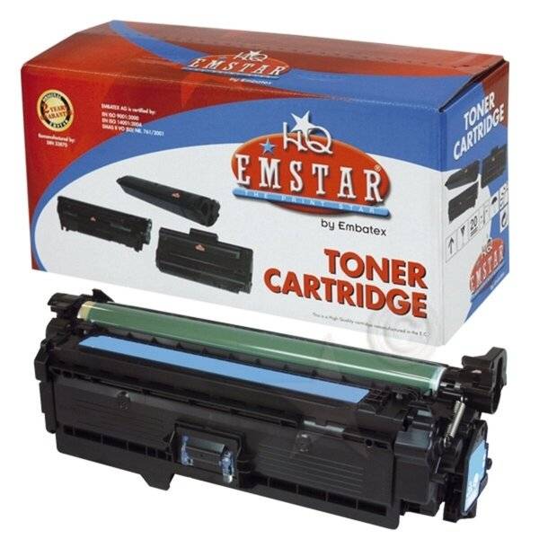 EMSTAR-Tonerpatrone wird mit ihrer Einzelhandelsverpackung gezeigt, beschriftet mit „TONERPATRONE