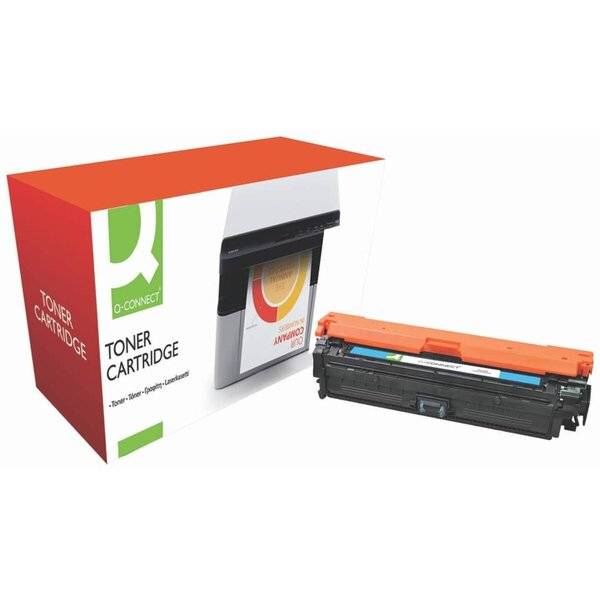 Druckertonerkassette in einer Schachtel mit einer separaten schwarz-orangefarbenen Tonerkassette, die daneben auf weißem Hintergrund angezeigt wird.