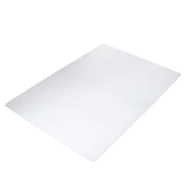 Weißes rechteckiges Blatt oder Matte, das vor weißem Hintergrund in einer Schrägansicht gezeigt wird.