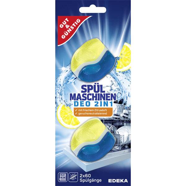 Spülmaschinendeo 2in1 Zitrusfrisch 2 Stück.