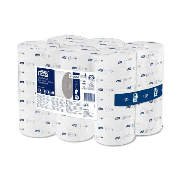 Toilettenpapier 2-lagig 24 Rollen weiß Sys. T7 Advanced.