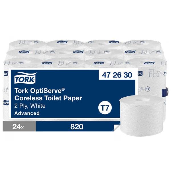 Toilettenpapier 2-lagig 24 Rollen weiß Sys. T7 Advanced.