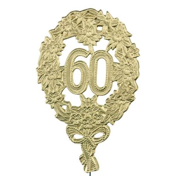Jubiläumszahl 60 gold.