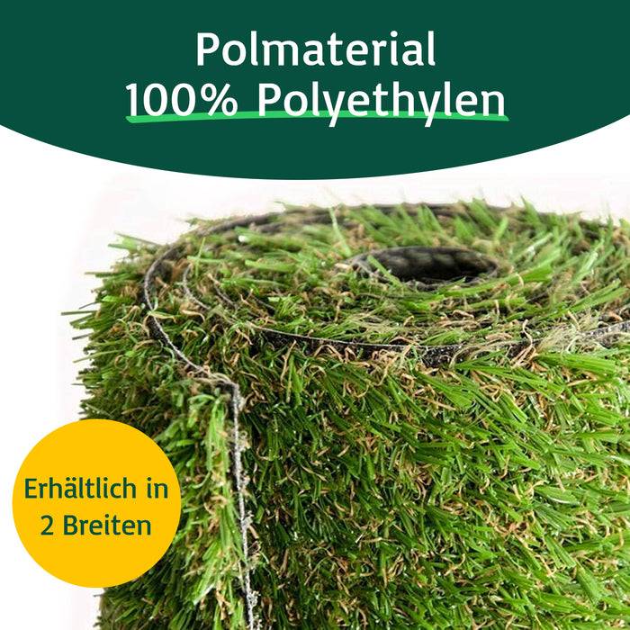 FLOORDIREKT Kunstrasen Cambridge - Robust & UV-stabil - In verschiedenen Größen erhältlich - Witterungsbeständig - 100 × 100 cm - 25 mm