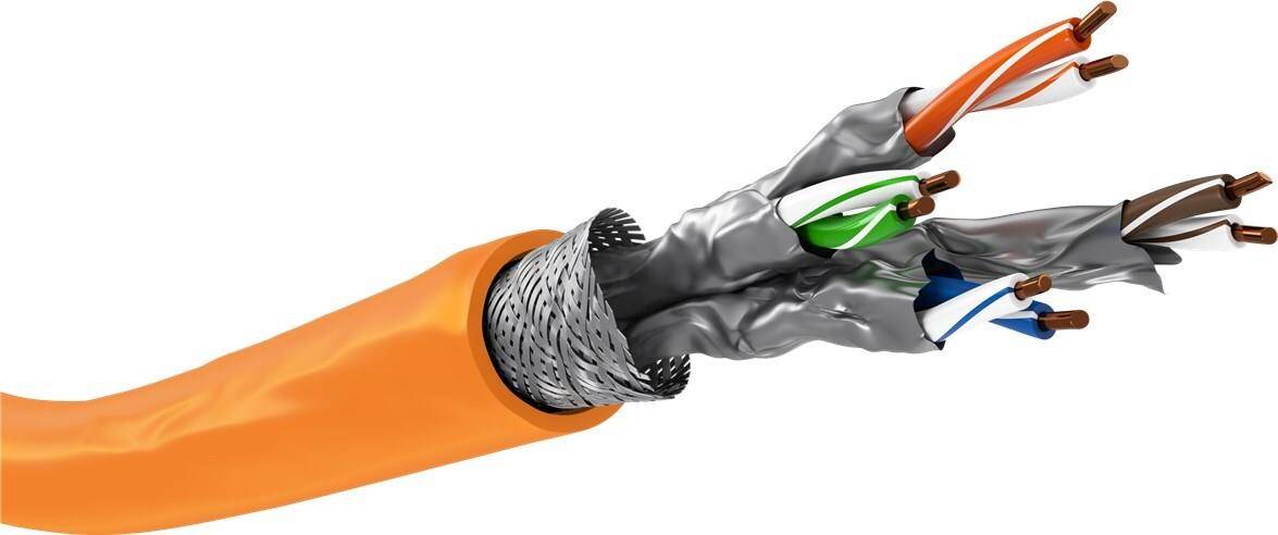 Goobay CAT 7A Netzwerkkabel S/FTP PiMF orange