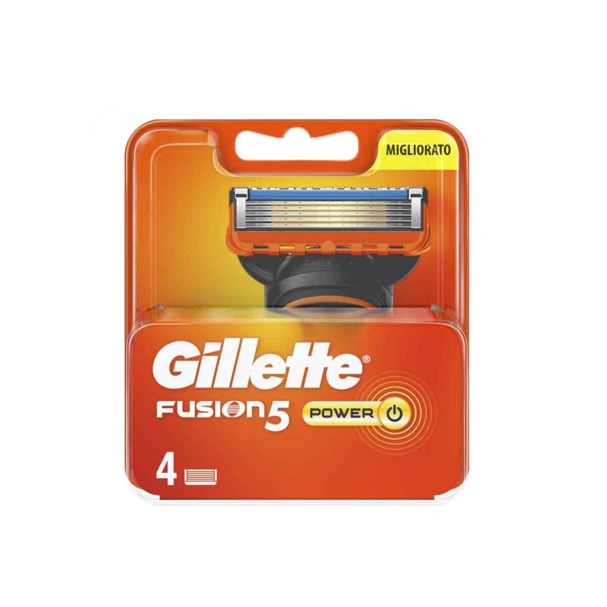 Ersatzklingen fü r Fusion5 Power Razor mit Anti-Friction-Klingen Gillette