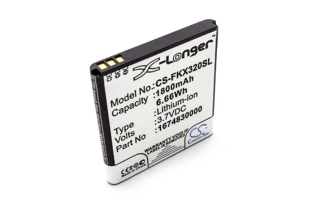 vhbw Akku Ersatz für Falk 1674830000 für GPS Navigation Navi (1800 mAh, 3,7 V, Li-Ion)