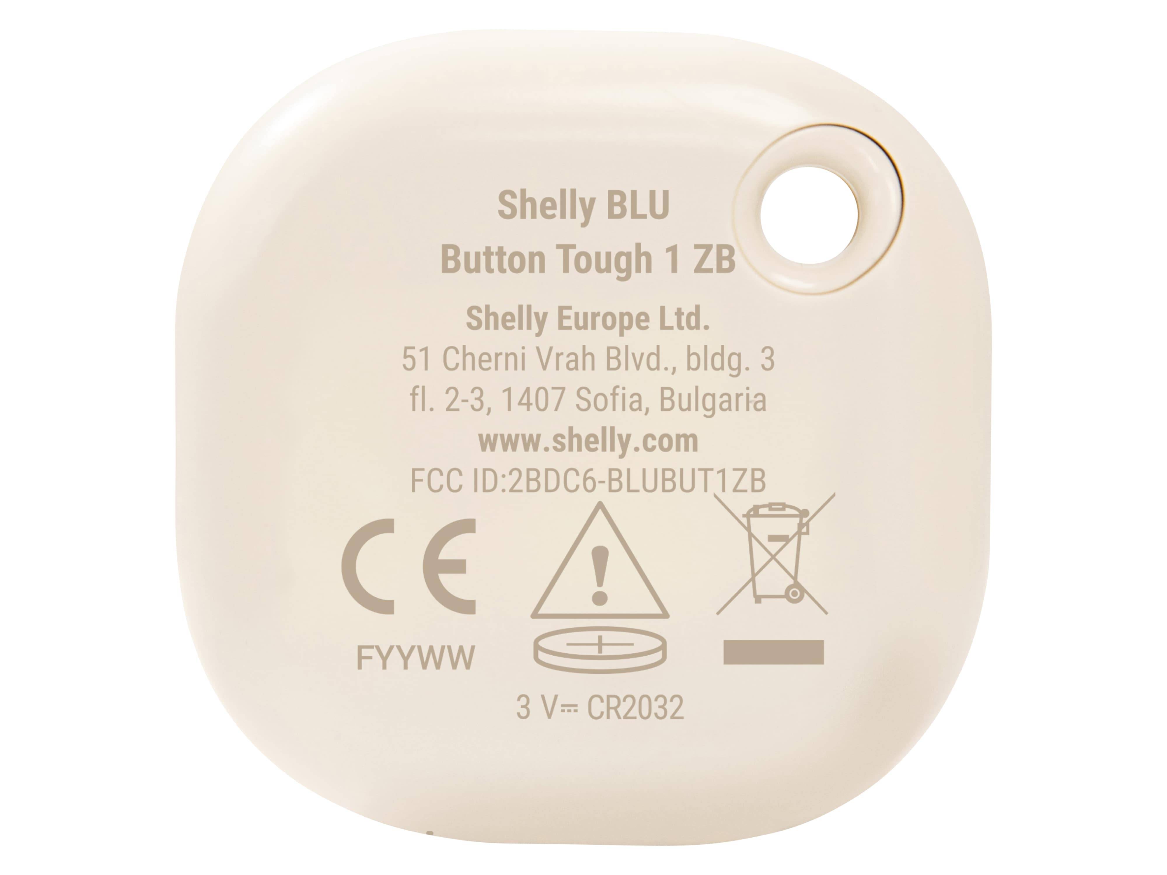 SHELLY Bluetooth Schalter und Dimmer Blu ZB Button, Plug&Play, Hellbeige