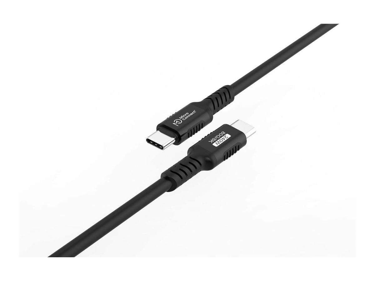 MicroConnect Premium - USB-Kabel - USB-C (M)zu USB-C (M) - USB4 Gen3x2 - 48 V -
