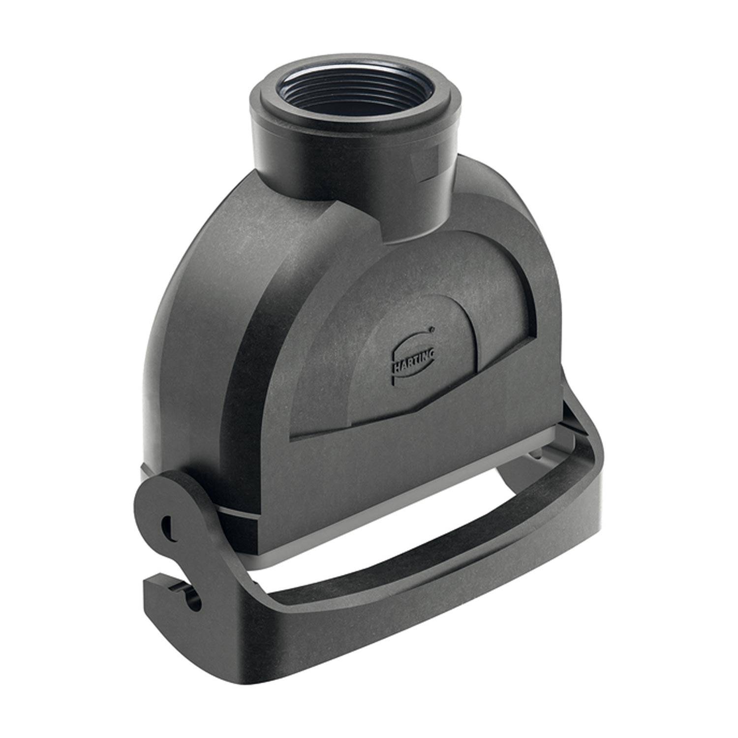 HARTING Han ECO Outdoor 24B Kupplungsgehäuse ohne Kabelverschraubung, 1xM40 gerader Kabelabgang, mit 1 Längsbügel - 1