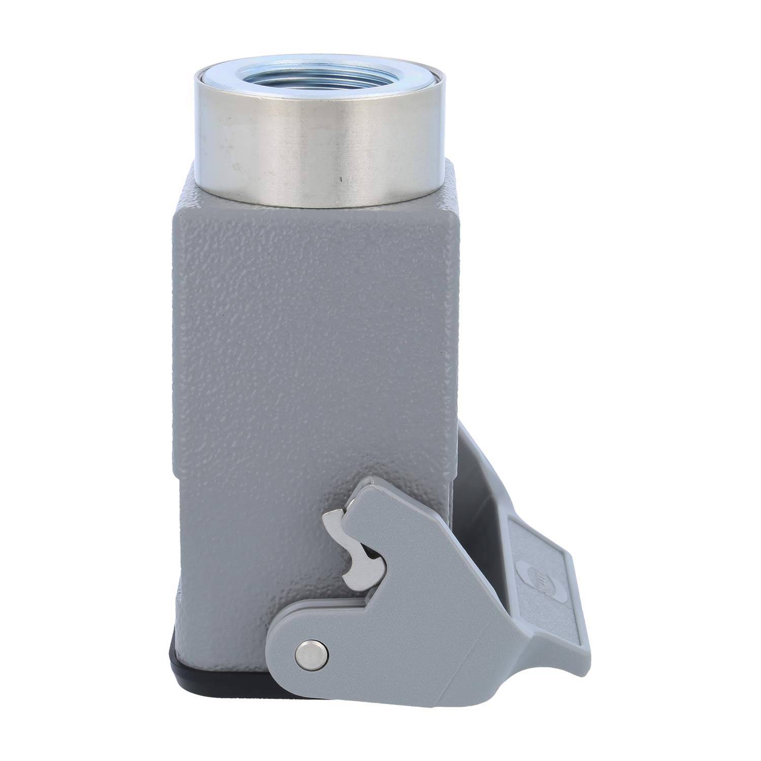 HARTING Han 6B Kupplungsgehäuse hoch, 1xM25 gerader Kabelabgang, mit 1 Längsbügel Verschraubung M25 Klemmbereich 9,0mm