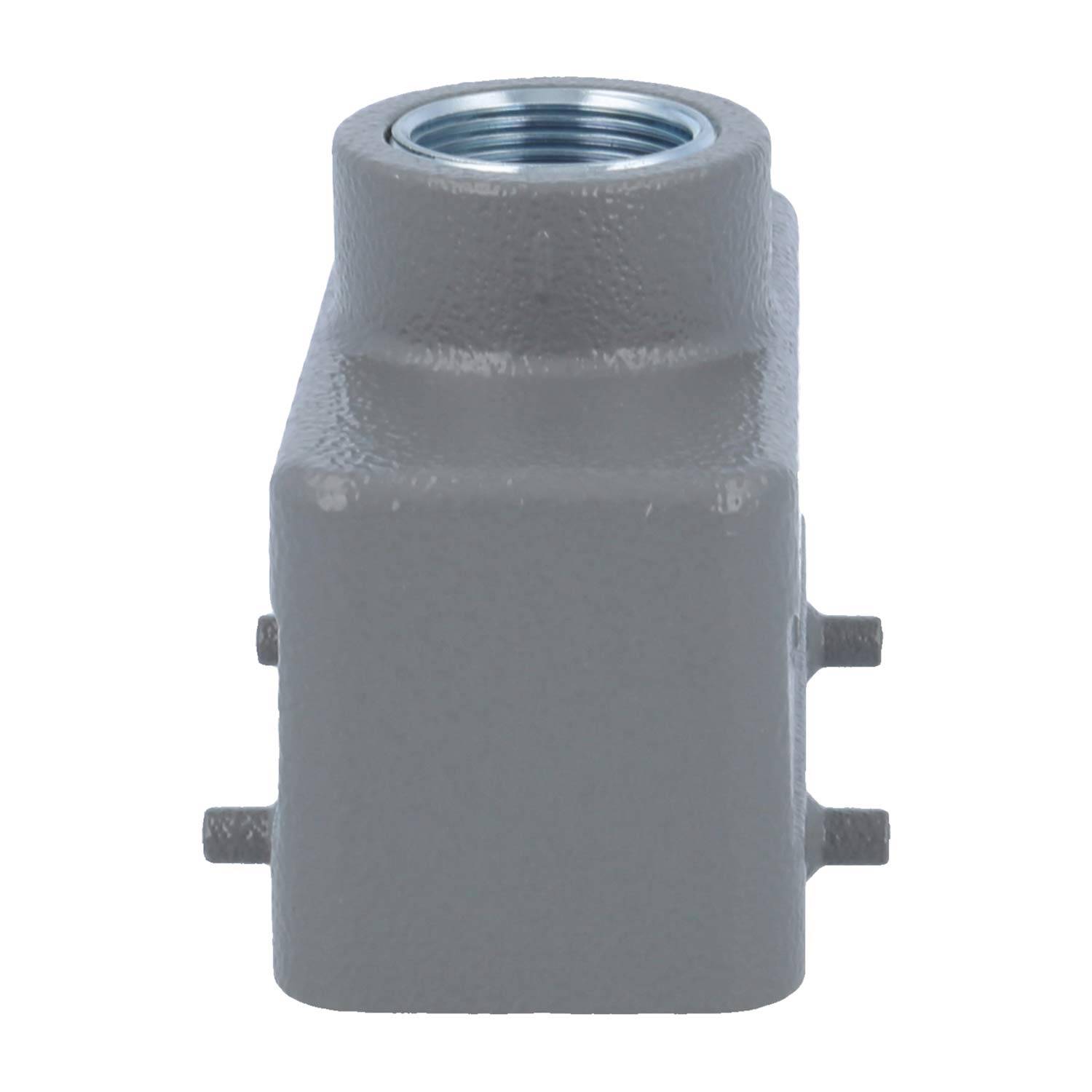 HARTING Han 16B Tüllengehäuse niedrig, 1xM25 gerader Kabelabgang, für 2 Bügel (am Unterteil) Verschraubung M25