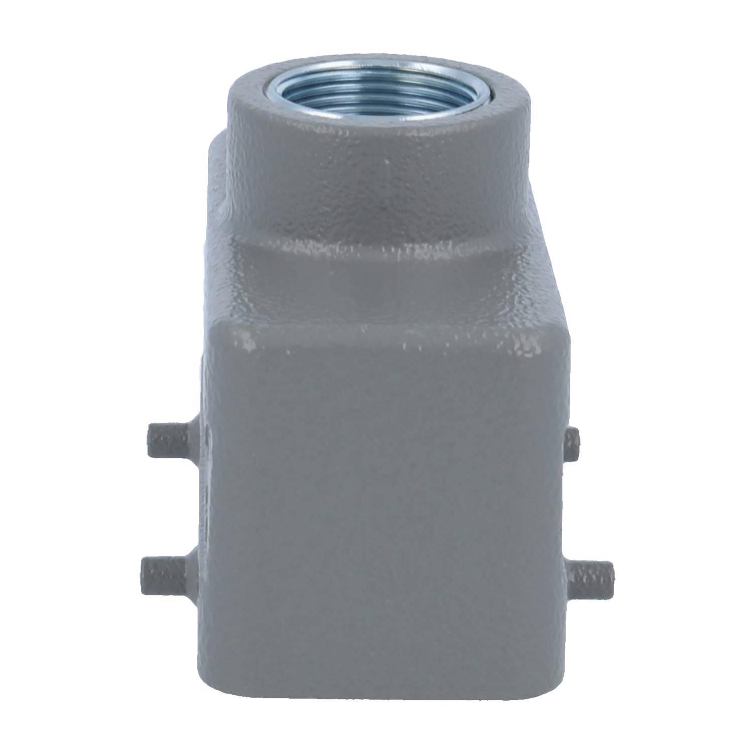 HARTING Han 16B Tüllengehäuse niedrig, 1xM25 gerader Kabelabgang, für 2 Bügel (am Unterteil) Verschraubung M25