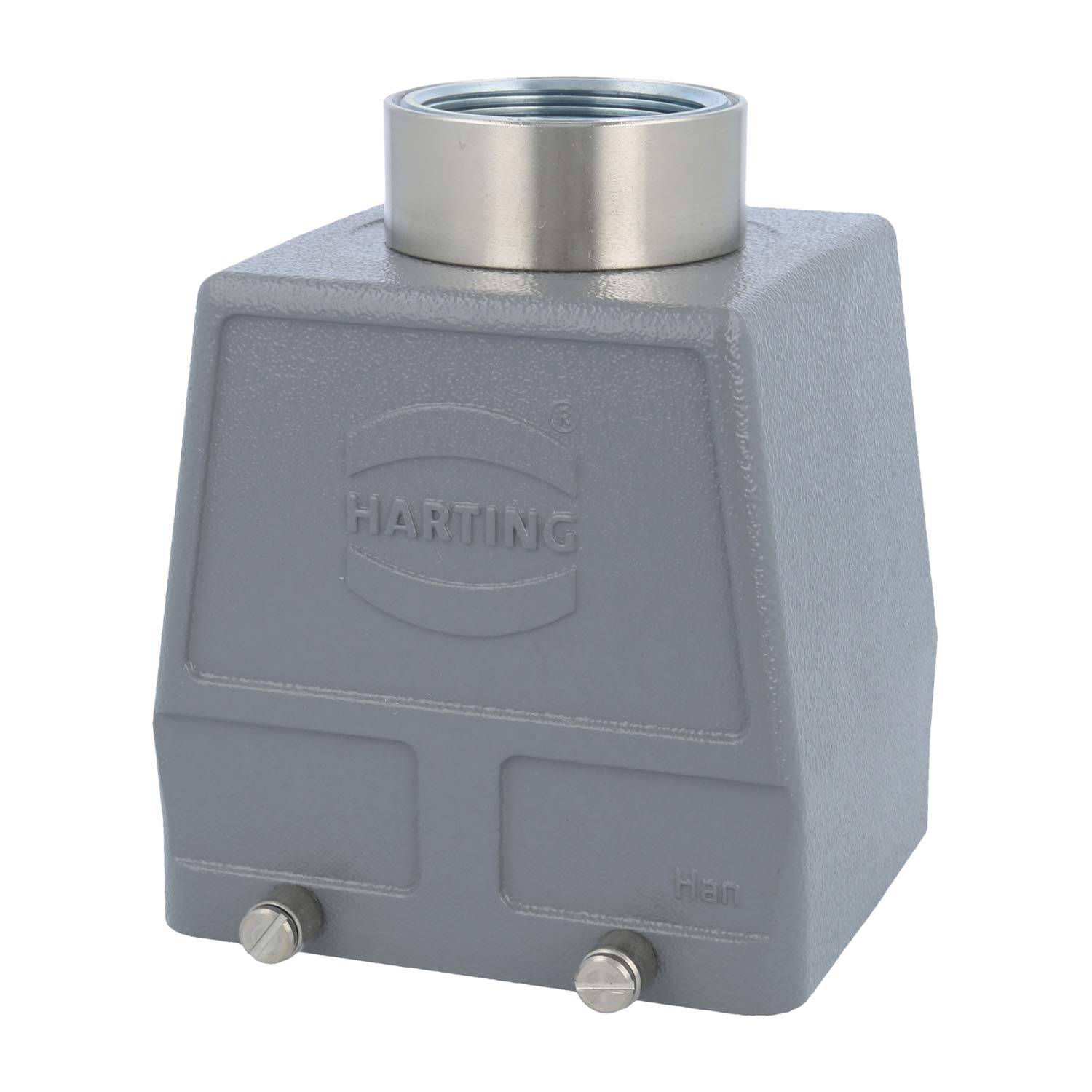 HARTING Han 32B Tüllengehäuse hoch, 1xM40 gerader Kabelabgang, für 2 Bügel (am Unterteil) Verschraubung M40
