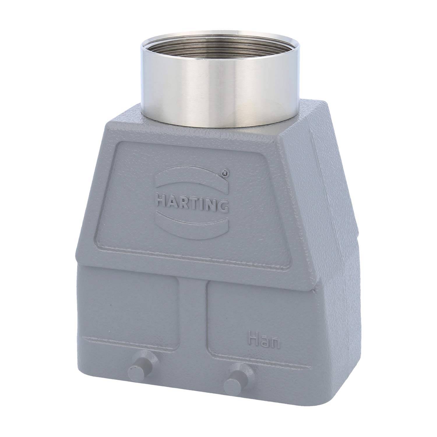 HARTING Han 10B Tüllengehäuse hoch, 1xM40 gerader Kabelabgang, für 2 Bügel (am Unterteil) Verschraubung M40
