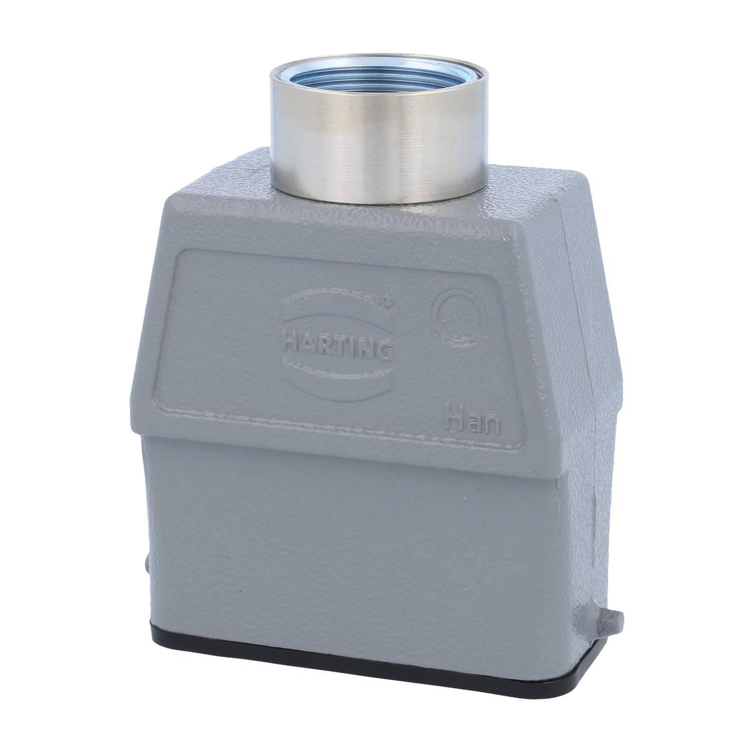 HARTING Han 10A Tüllengehäuse hoch, 1xM25 gerader Kabelabgang, für 1 Bügel (am Unterteil) Verschraubung M25