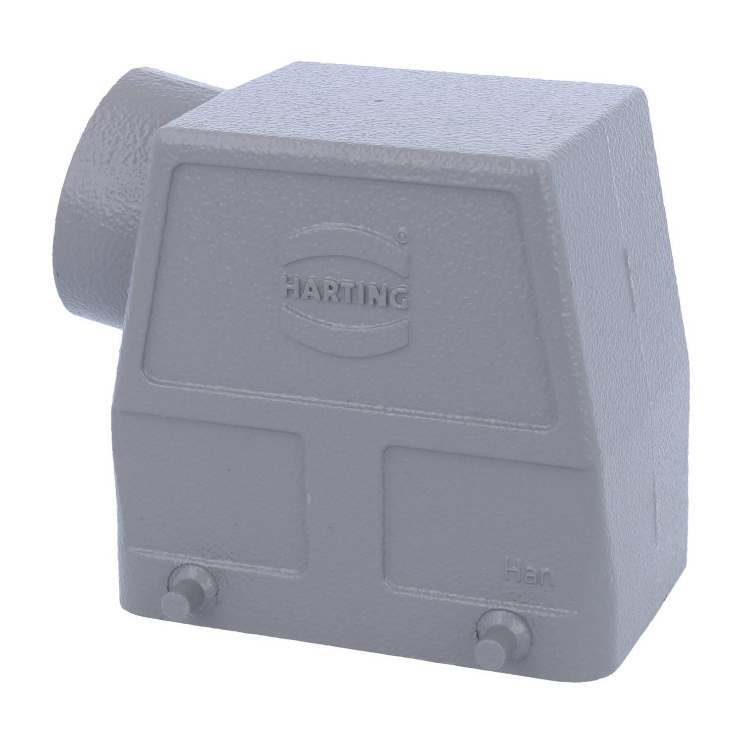 HARTING Han 32A Tüllengehäuse hoch, 1xM32 seitlicher Kabelabgang, für 2 Bügel (am Unterteil) Verschraubung M32