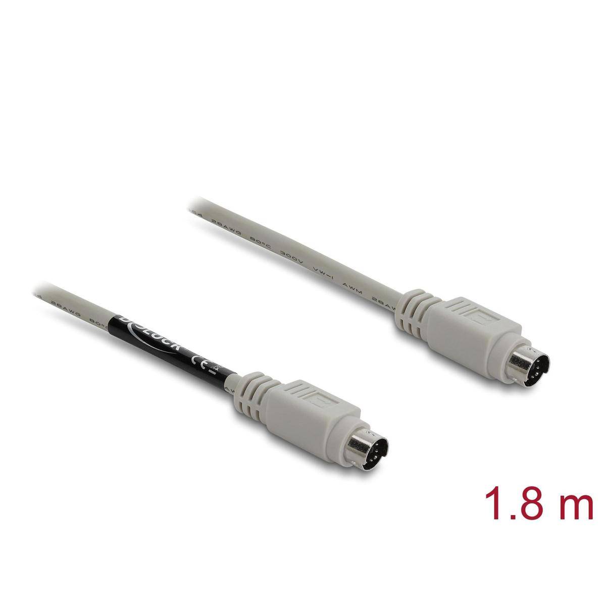 Delock PS/2 Kabel Stecker zu Stecker 1,8 m
