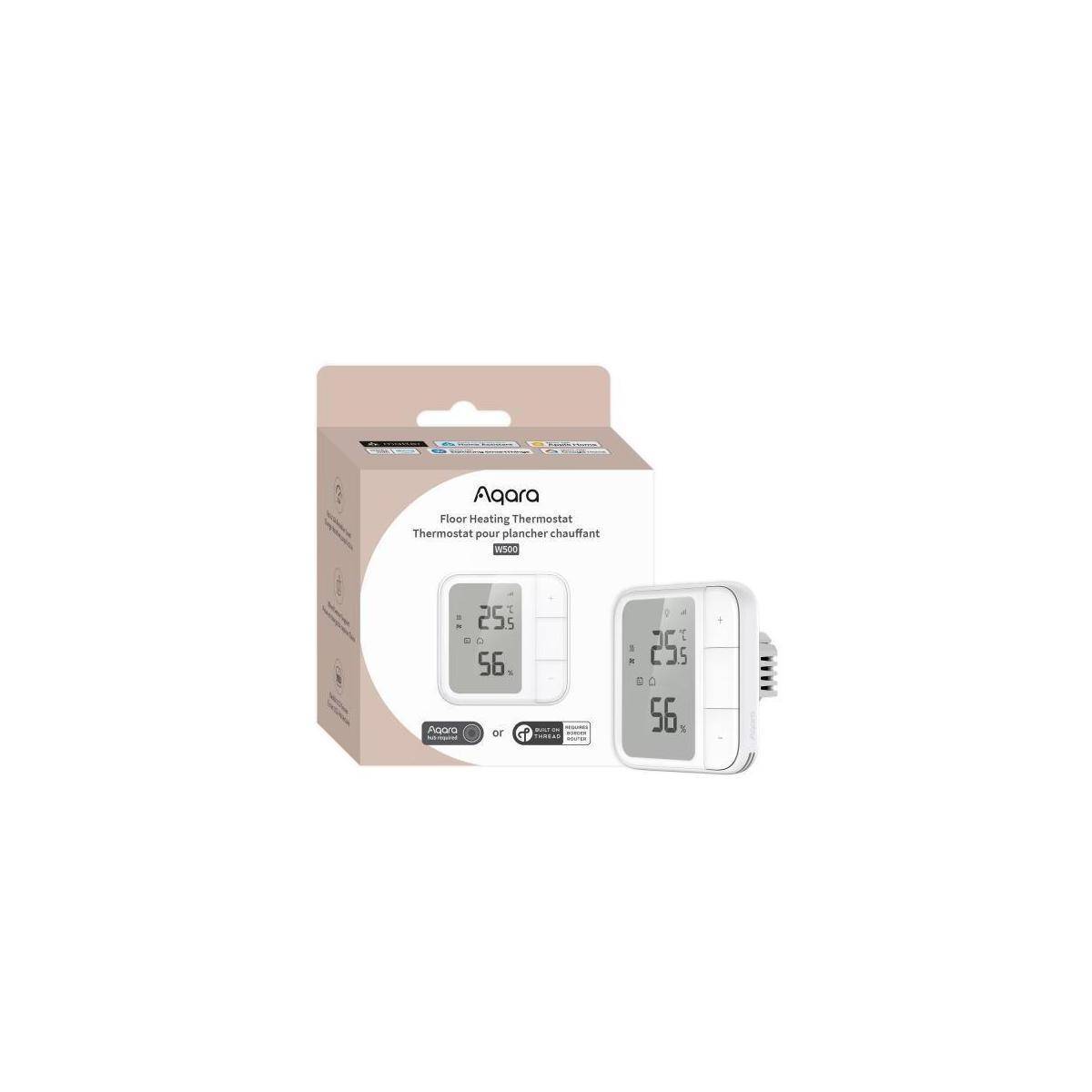 AQAZUT-A01D - Floor Heating Thermostat W500 EU (Zigbee, Matter over Thread)