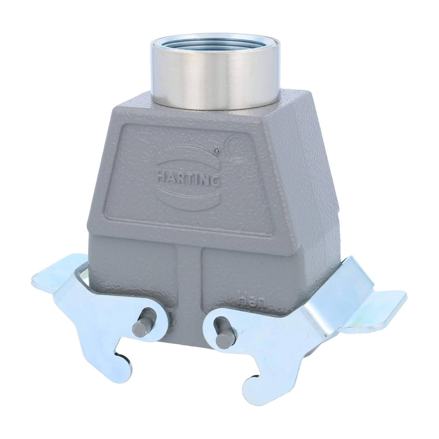 HARTING Han 10B Tüllengehäuse hoch, 1xM32 gerader Kabelabgang, für 2 Bügel (am Unterteil) Verschraubung M32
