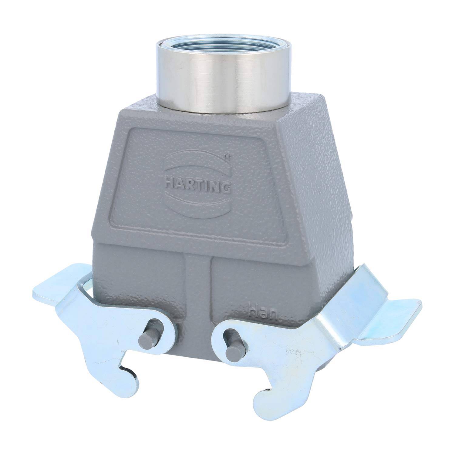 HARTING Han 10B Tüllengehäuse hoch, 1xM32 gerader Kabelabgang, für 2 Bügel (am Unterteil) Verschraubung M32