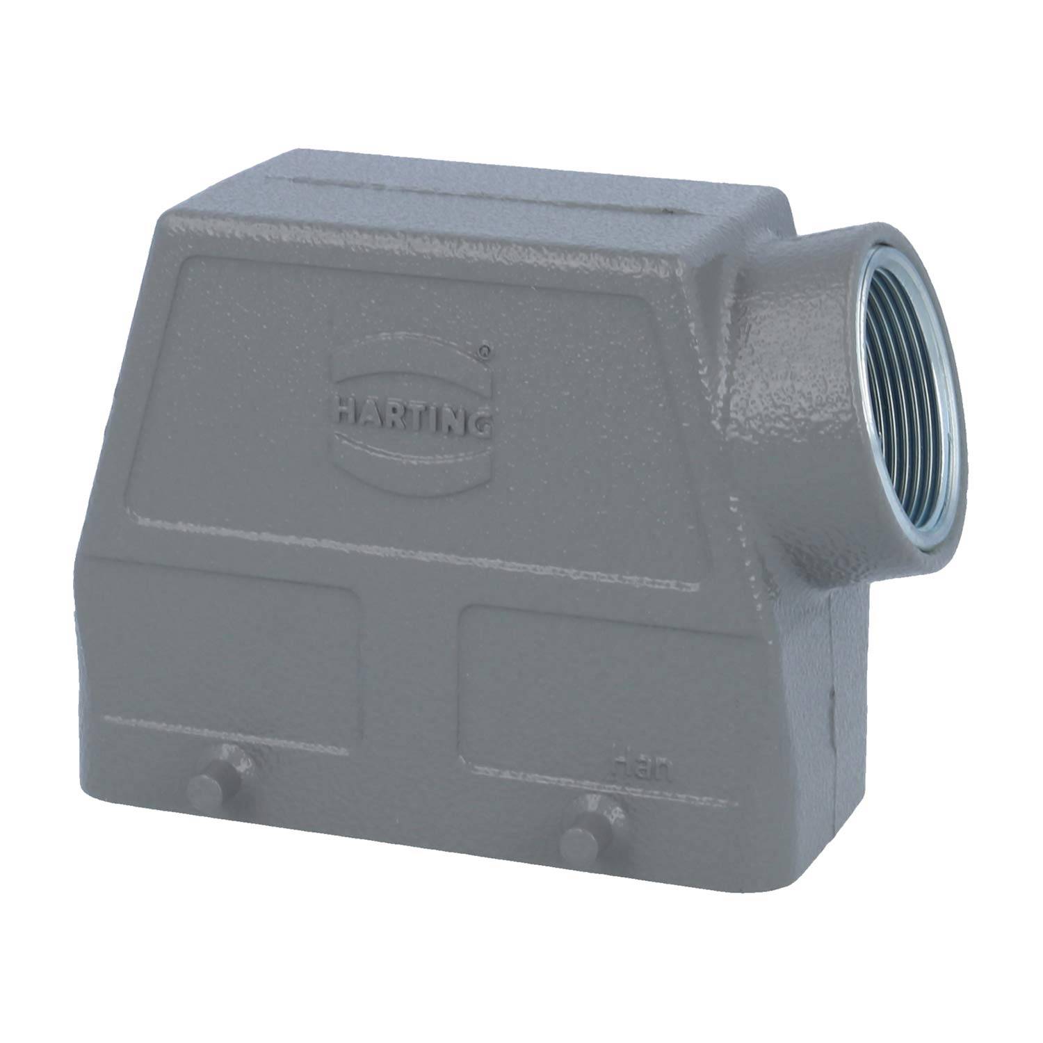 HARTING Han 16B Tüllengehäuse hoch, 1xM32 seitlicher Kabelabgang, für 2 Bügel (am Unterteil) Verschraubung M32