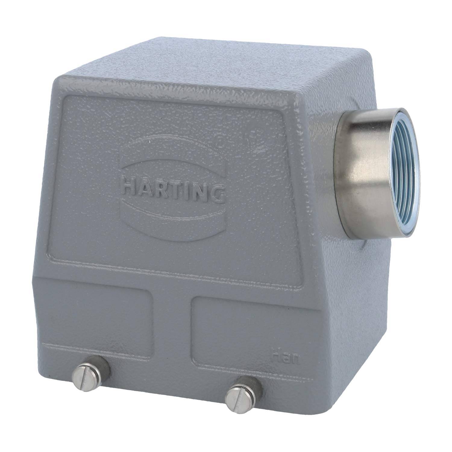 HARTING Han 32B Tüllengehäuse hoch, 1xM32 seitlicher Kabelabgang, für 2 Bügel (am Unterteil) Verschraubung M32