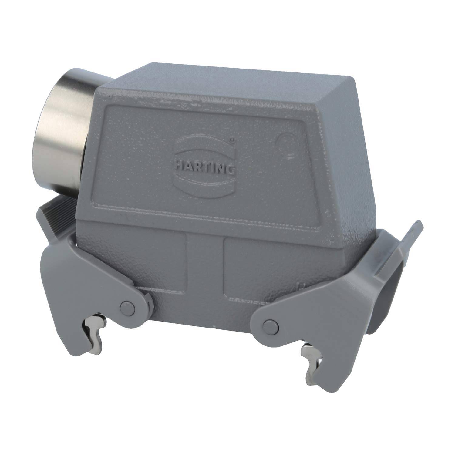 HARTING Han 16B Tüllengehäuse hoch, 1xM40 seitlicher Kabelabgang, mit 2 Querbügeln Verschraubung M40 Klemmbereich