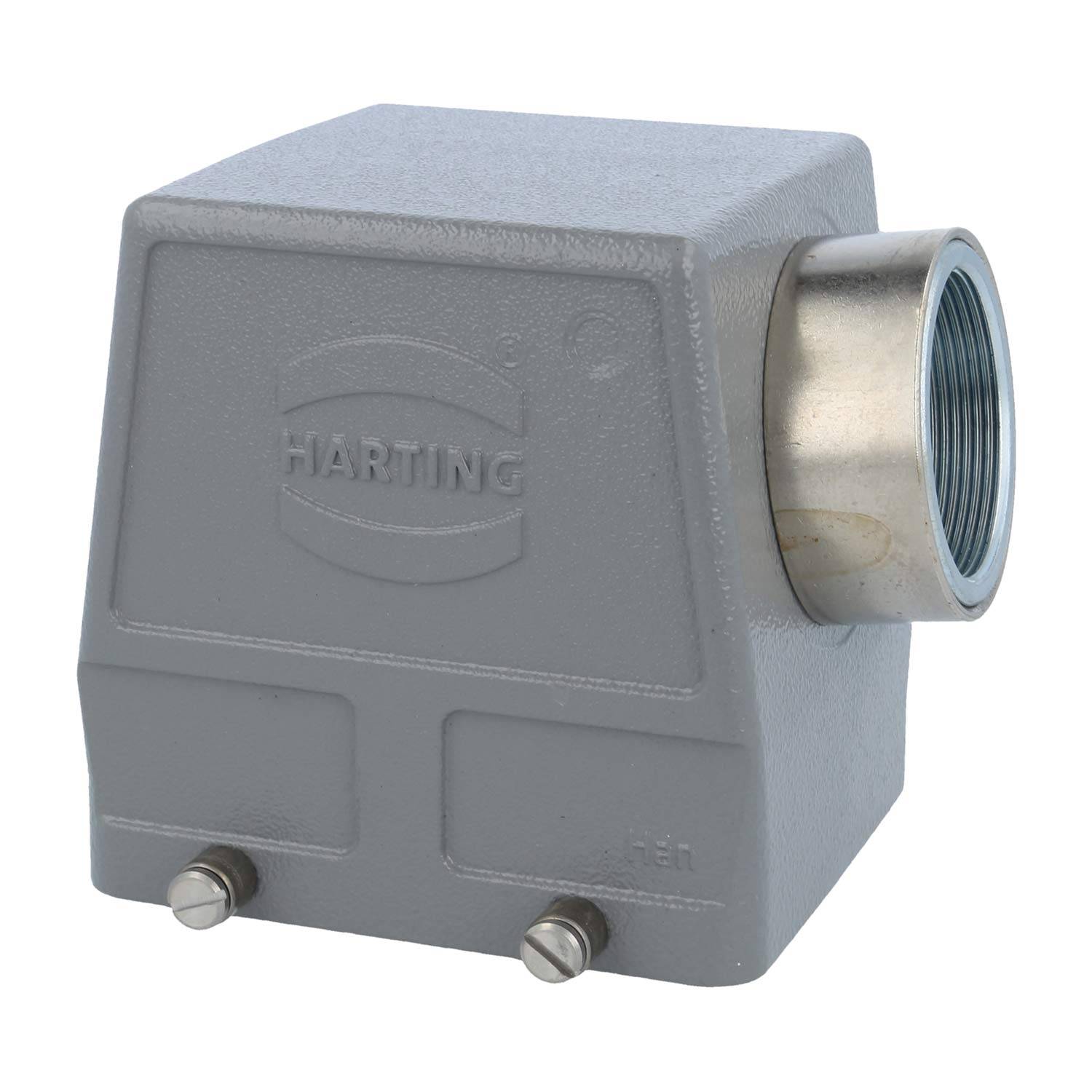 HARTING Han 32B Tüllengehäuse hoch, 1xM40 seitlicher Kabelabgang, für 2 Bügel (am Unterteil) Verschraubung M40