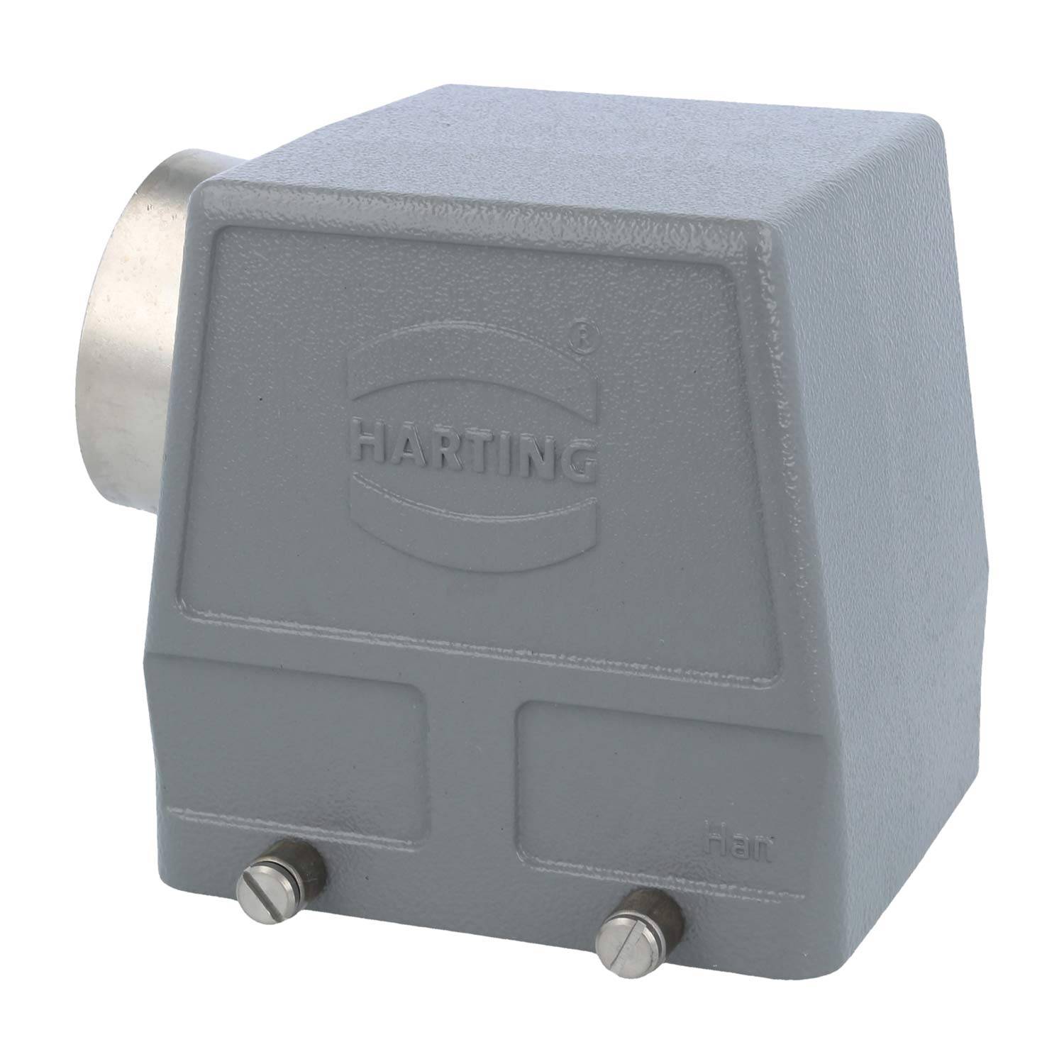 HARTING Han 32B Tüllengehäuse hoch, 1xM40 seitlicher Kabelabgang, für 2 Bügel (am Unterteil) Verschraubung M40