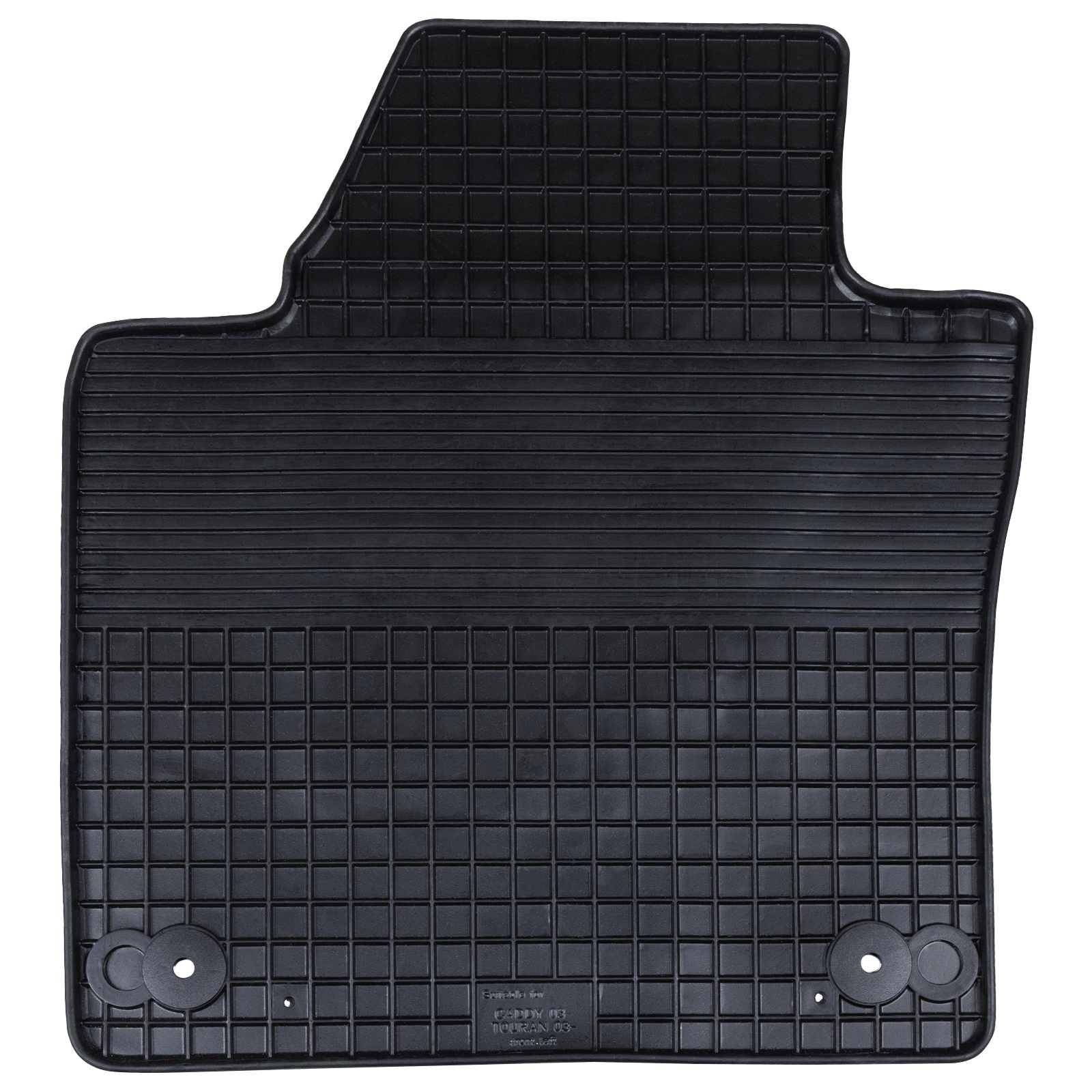 vidaXL Autofußmatte 4 pcs Schwarz Gummi