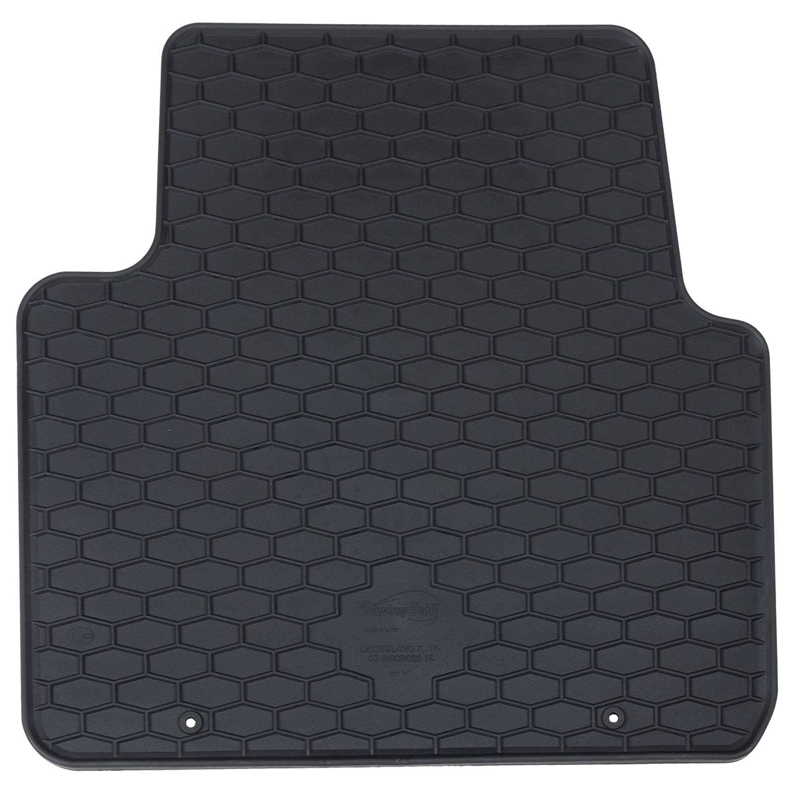 vidaXL Autofußmatte 4 pcs Schwarz Gummi