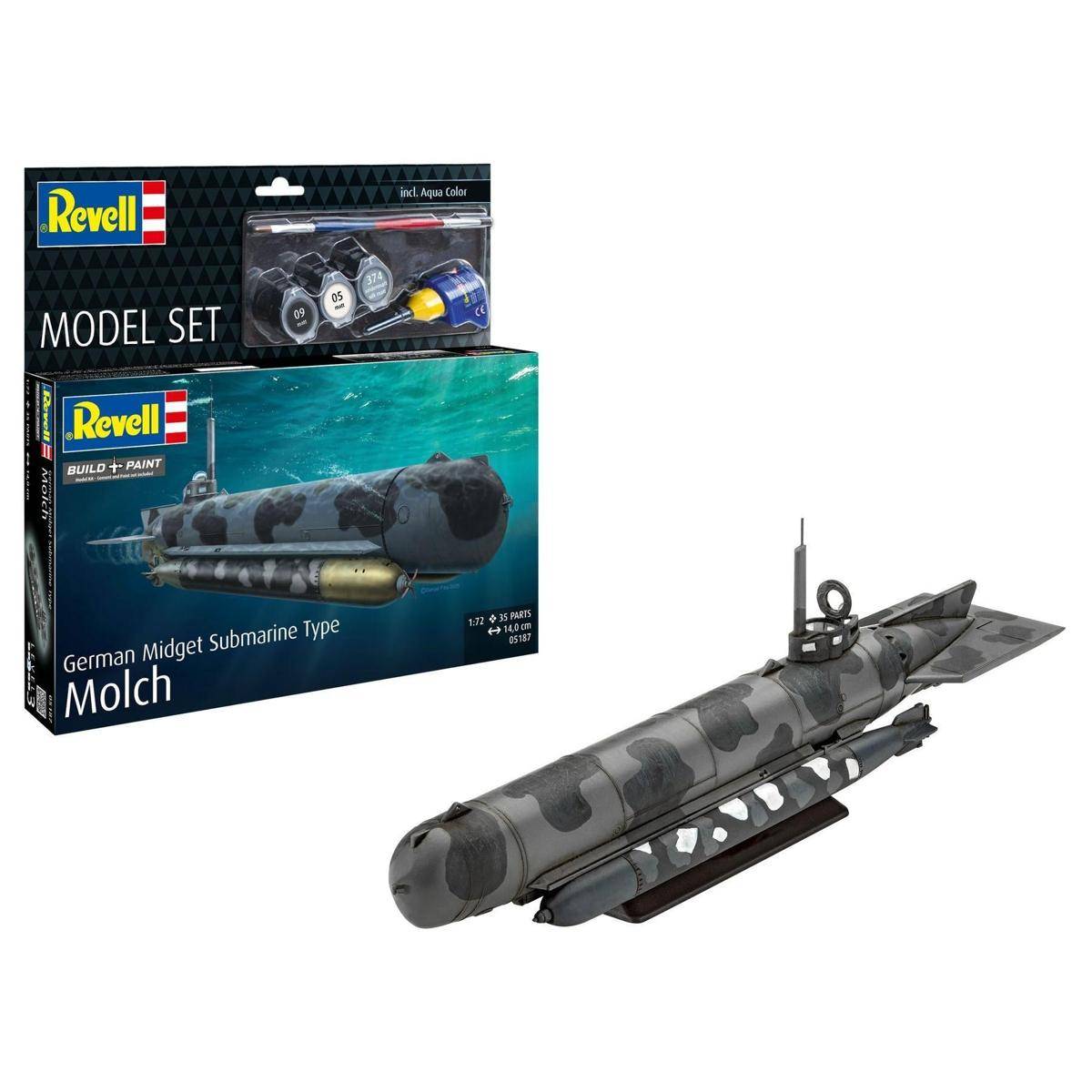„Revell Modellbausatz – Deutsches Kleinst-U-Boot Typ Molch