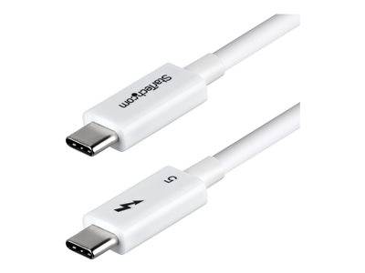 Zwei weiße USB-C-Kabel mit 