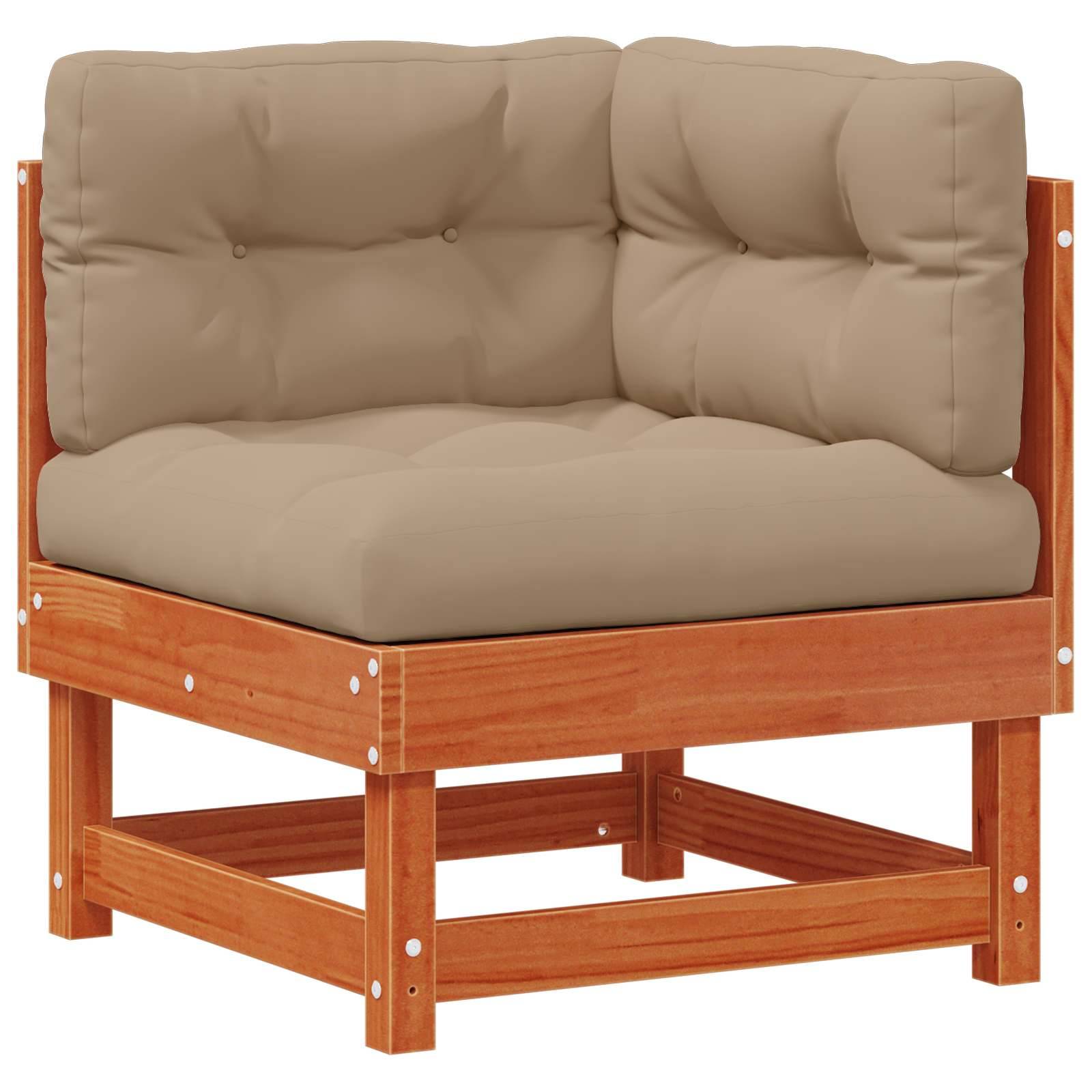 vidaXL Garten-Lounge-Set 6 pcs Wachsbraun Massives Kiefernholz